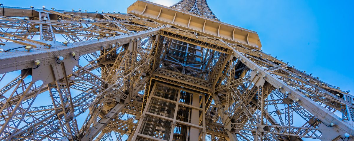 Beautiful eiffel tower landmark of parisian hotel and resort